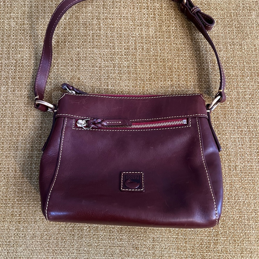Dooney & Burke Brown Leather Shoulder Bag